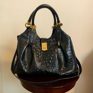 Brahmin Celia Melbourne satchel bag- black